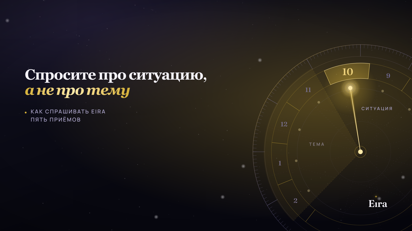 Как спросить Eira, чтобы ответ был про вас