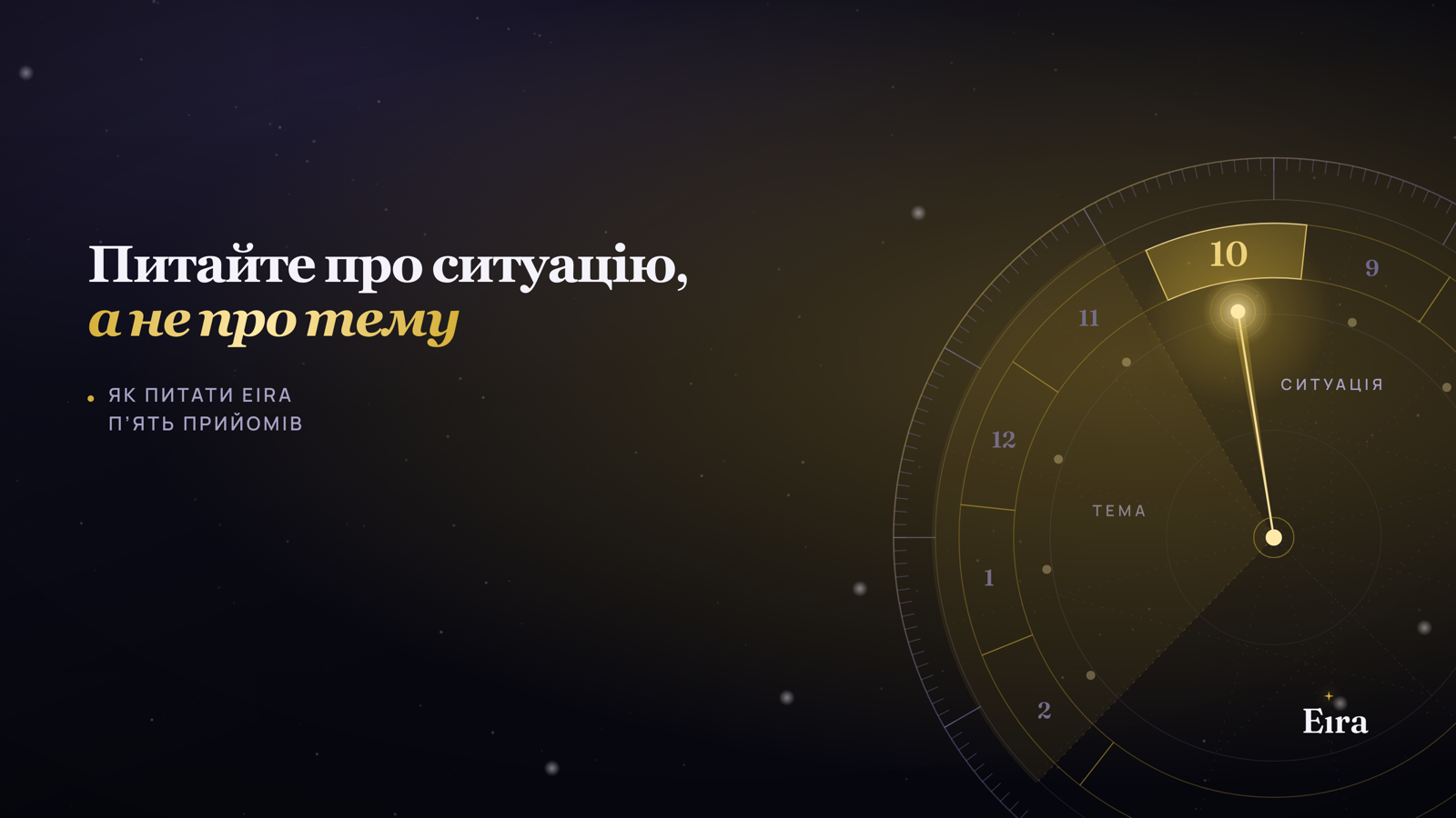 Як запитати Eira, щоб відповідь була про вас