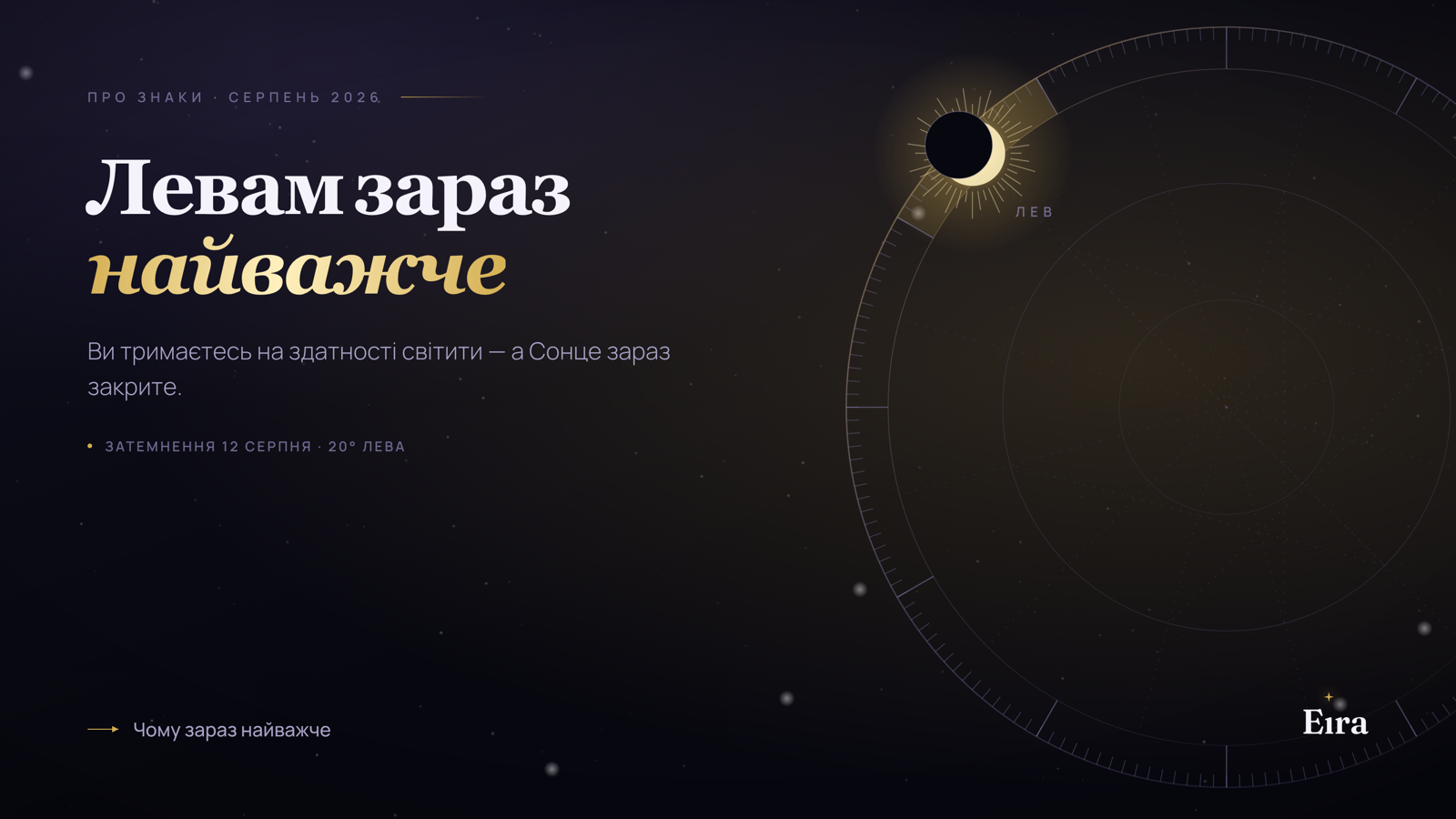 Леви в сезон затемнень 2026: чому найважче