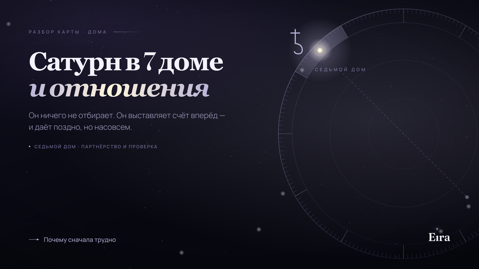Сатурн в 7 доме: что это значит для отношений