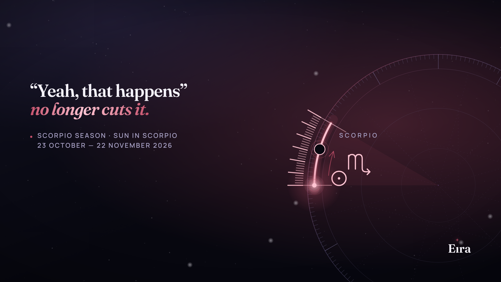 Scorpio Season 2026: What Changes Until 22 November