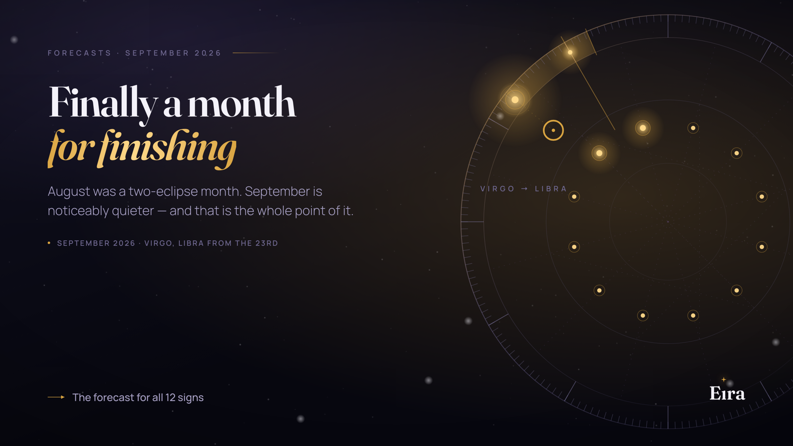 September 2026 horoscope for all 12 signs