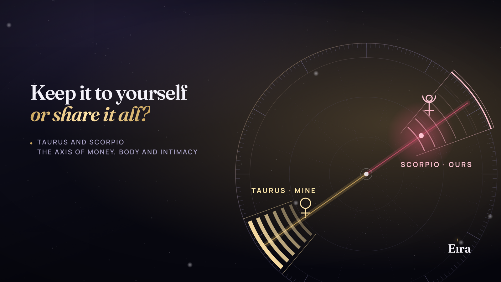 Taurus and Scorpio: Money, Body and Intimacy