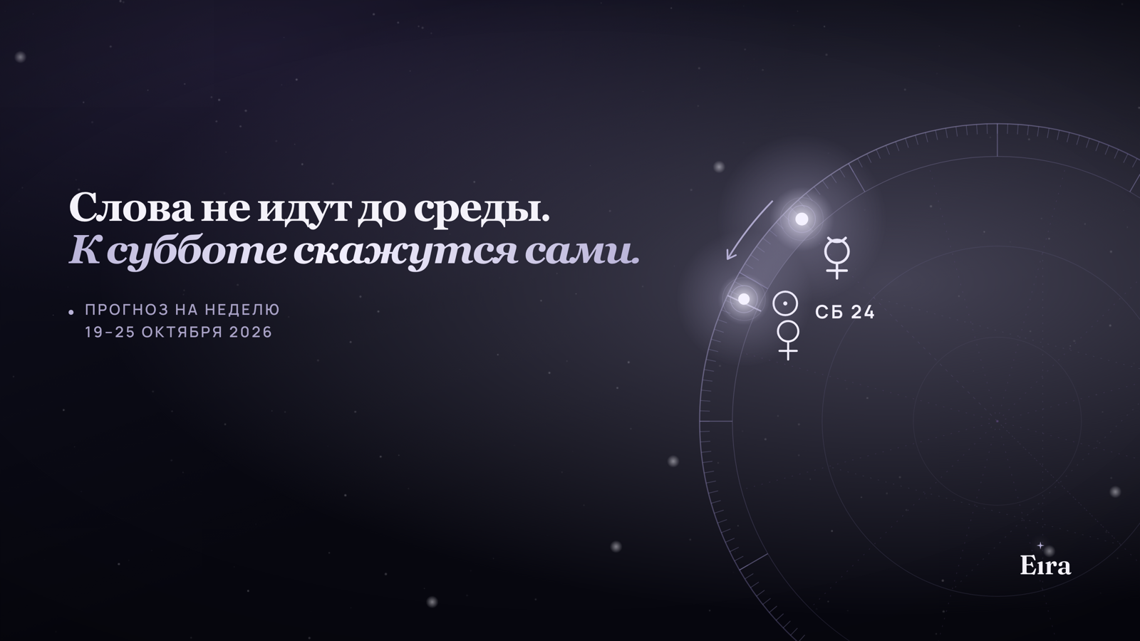Гороскоп на неделю 19–25 октября 2026 по знакам