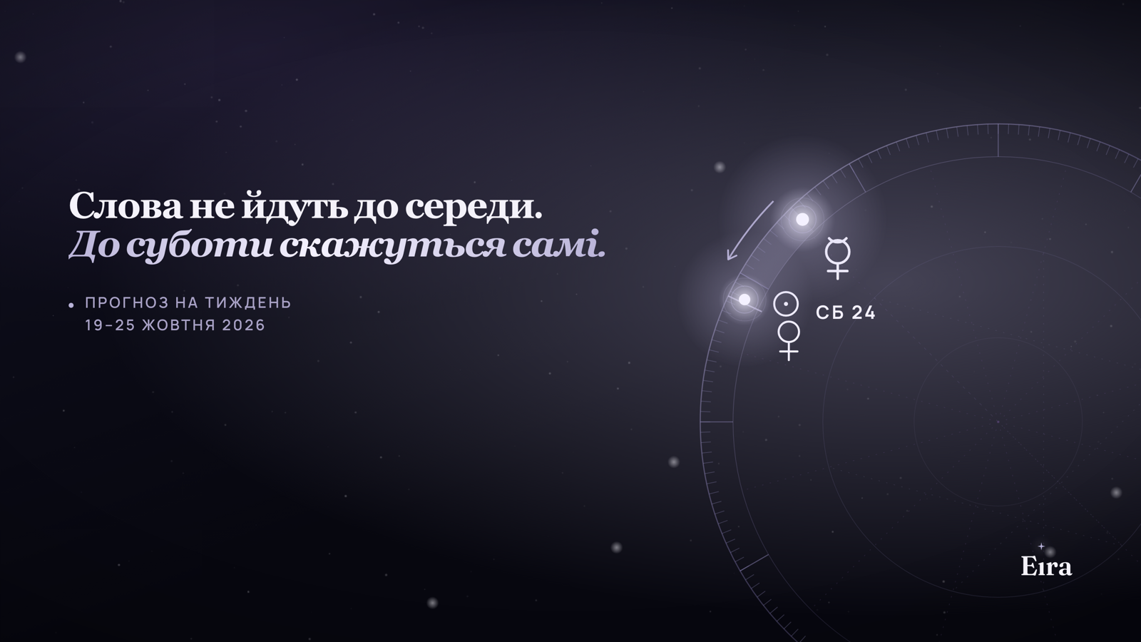 Гороскоп на тиждень 19–25 жовтня 2026 за знаками